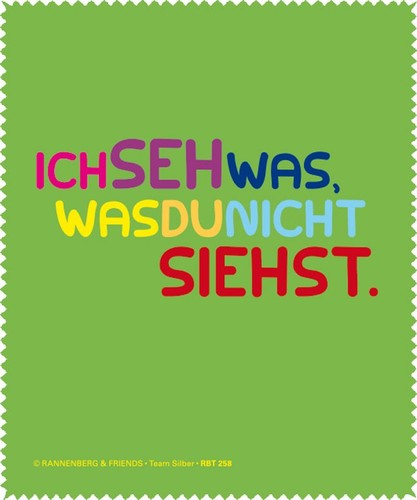 Brillenputztuch ich seh was - brillenputztuch, "ich